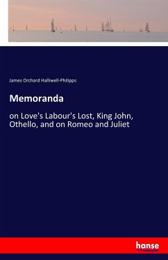 Memoranda - Halliwell-Philipps, James Orchard