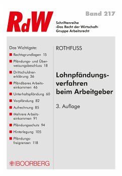 Lohnpfändungsverfahren beim Arbeitgeber (eBook, ePUB) - Rothfuss, Peter