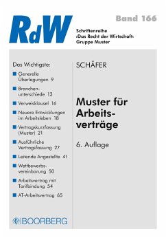 Muster für Arbeitsverträge (eBook, PDF) - Schäfer, Gerd