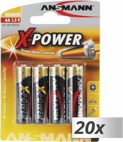 20x4 Ansmann Alkaline Mignon AA LR 6 X-Power