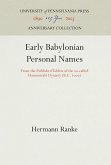 Early Babylonian Personal Names