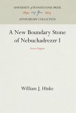 A New Boundary Stone of Nebuchadrezzr I: From Nippur