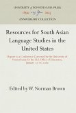 Resources for South Asian Language Studies in the United States