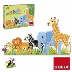 Goula 53426 - Puzzle XXL, Tiere im Dschungel, 16 Teile