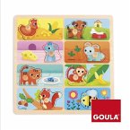 Goula 53041 - Holzpuzzle Lieblingsessen, Tiere, Holz, 8-teilig