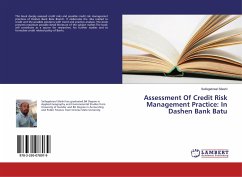 Assessment Of Credit Risk Management Practice: In Dashen Bank Batu