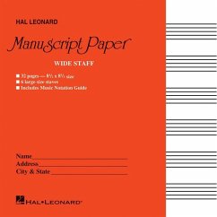 Cover Wide Staff Manuscript Paper (Red Cover)