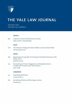Cover Yale Law Journal: Volume 125, Number 3 - January 2016 (eBook, ePUB)
