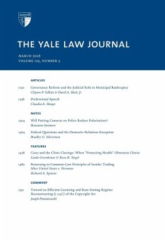 Cover Yale Law Journal: Volume 125, Number 5 - March 2016 (eBook, ePUB)