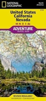 National Geographic Adventure Map United States, Calfornia and Nevada - National Geographic Maps