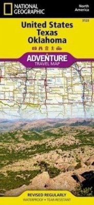 National Geographic Adventure Map United States, Texas and Oklahoma - National Geographic Maps