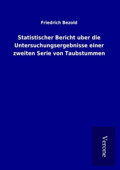 Cover Statistischer Bericht uber die Untersuchungsergebnisse einer zweiten Serie von Taubstummen