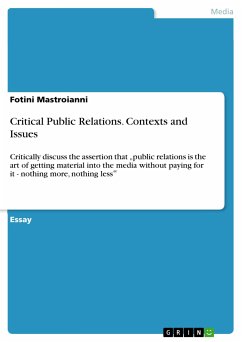 Critical Public Relations. Contexts and Issues (eBook, PDF) - Mastroianni, Fotini