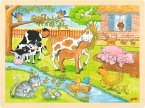 Goki 57745 - Einlegepuzzle Leben auf dem Bauernhof, 48 Teile
