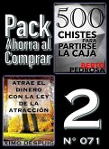 Pack Ahorra al Comprar 2 (Nº 071): Atrae el dinero con la ley de la atracción & 500 Chistes para partirse la caja (eBook, ePUB)