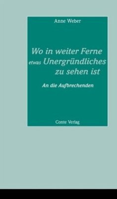 Wo in weiter Ferne etwas Unergründliches zu sehen ist - Weber, Anne