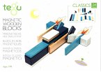 TEGU 5700509 - Classics, Magnetische Holzbausteine, blau, 24-teilig