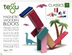 TEGU 5700610 - Classics, Magnetische Holzbausteine, pink, 14-teilig