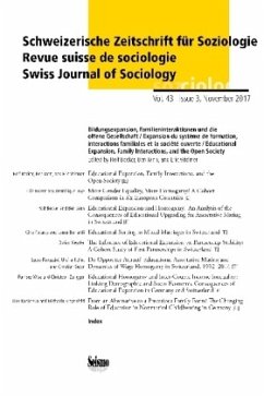 Bildungsexpansion, Partnerschaft und Familie / Schweizerische Zeitschrift für Soziologie .43/3