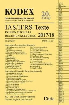 KODEX Internationale Rechnungslegung IAS/IFRS - Texte 2018 (Kodex des Internationalen Rechts)