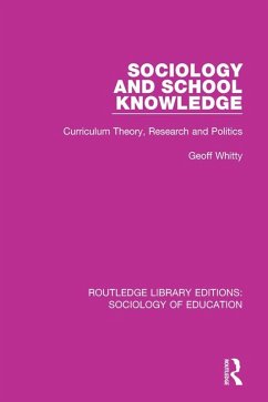 Cover Sociology and School Knowledge (eBook, PDF)
