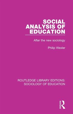 Cover Social Analysis of Education (eBook, PDF)