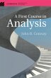 A First Course in Analysis - Bild 1