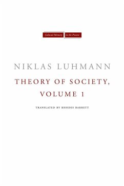 Theory of Society, Volume 1 (eBook, ePUB) - Luhmann, Niklas