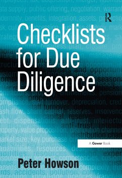 Checklists for Due Diligence (eBook, ePUB) - Howson, Peter