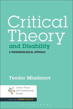 Critical Theory and Disability (eBook, PDF) - Mladenov, Teodor