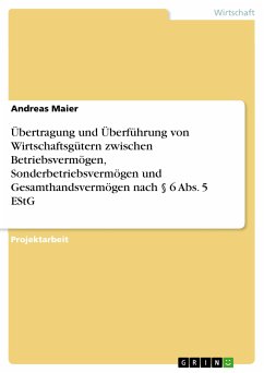 Übertragung und Überführung von Wirtschaftsgütern zwischen Betriebsvermögen, Sonderbetriebsvermögen und Gesamthandsvermögen nach § 6 Abs. 5 EStG (eBook, PDF) - Maier, Andreas