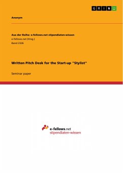 Written Pitch Desk for the Start-up 