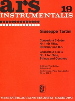Cover Konzert ŕ 5 G-Dur für Flöte, Streicher und Bc für Flöte und Klavier