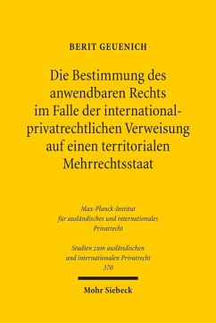 Cover Die Bestimmung des anwendbaren Rechts im Falle der internationalprivatrechtlichen Verweisung auf einen territorialen Mehrrechtsstaat (eBook, PDF)