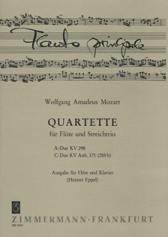 Quartette A-Dur KV 298 und C-Dur KV 171 Anh., Flöte und Klavier - Mozart, Wolfgang Amadeus