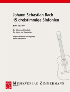 Cover 15 dreistimmige Sinfonien BWV 787-801, Gitarre und Cembalo