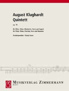 Cover Quintett op. 79, Flöte, Oboe, Klarinette, Horn und Fagott, Studienpartitur