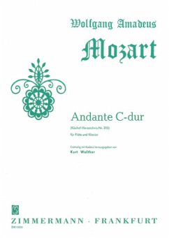 Cover Andante C-Dur mit Kadenz KV 315, Flöte und Klavier