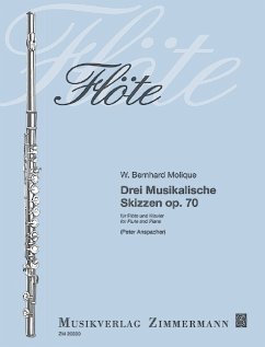 Cover Drei musikalische Skizzen op. 70, Flöte und Klavier