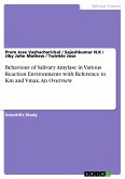 Behaviour of Salivary Amylase in Various Reaction Environments with Reference to Km and Vmax. An Overview