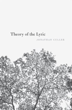 Theory of the Lyric - Culler, Jonathan