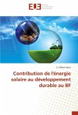 Contribution de l'énergie solaire au développement durable au BF