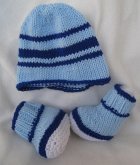 Strickanleitung Babyset- Babyschuhe und Babymütze- Tragbar von 0-6 Monaten (eBook, ePUB)