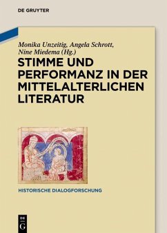 Cover Stimme und Performanz in der mittelalterlichen Literatur (eBook, PDF)