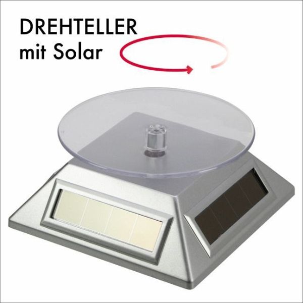 Solar-Drehteller silber