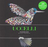 Uccelli. Black premium. Colouring book antistress Uccelli. Black premium. Colouring book antistress