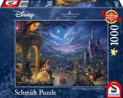 Schmidt 59484 - Puzzle, Thomas Kinkade, Disney, Die Schöne und das Biest, Tanz im Mondlicht, 1000 Teile