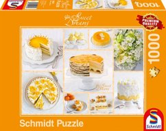 Schmidt 59574 - Puzzle, Strahlend Gelbe Kaffeetafel, Sweet Dreams, 1000 Teile