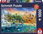 Schmidt 58324 - Die Welt der Tiere, Puzzle, 1000 Teile