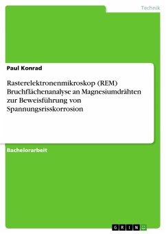 Rasterelektronenmikroskop (REM) Bruchflächenanalyse an Magnesiumdrähten zur Beweisführung von Spannungsrisskorrosion - Konrad, Paul